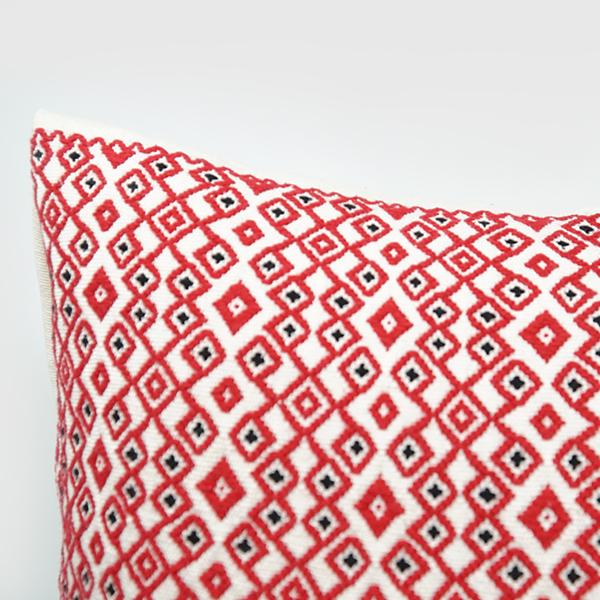 Red Embroidery Pillow for home touches
