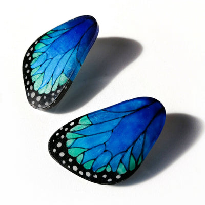 Large Morpho Wing Earrings