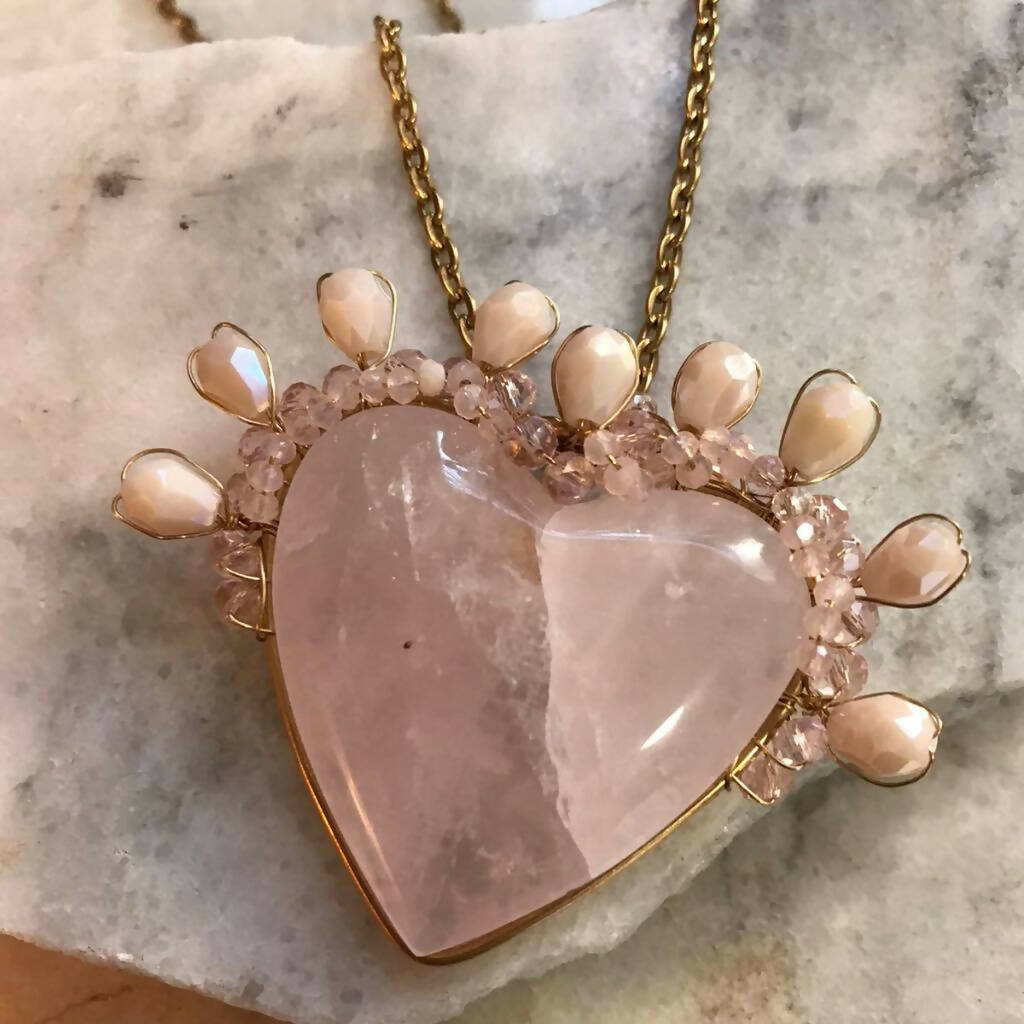 Tita Quartz Heart Necklace