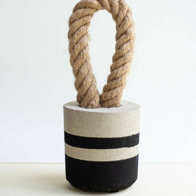 Mini Concrete Doorstop with Black Paint