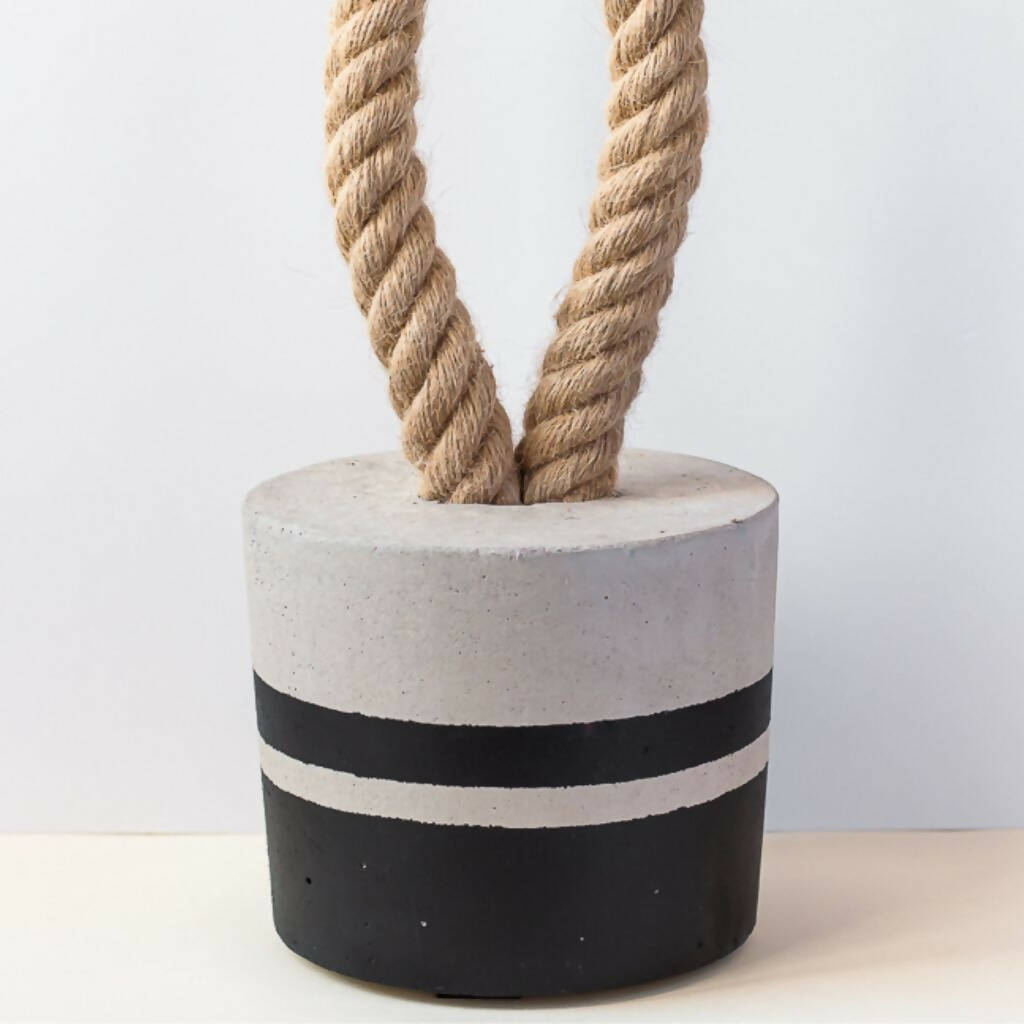 Concrete Doorstop with Black Paint