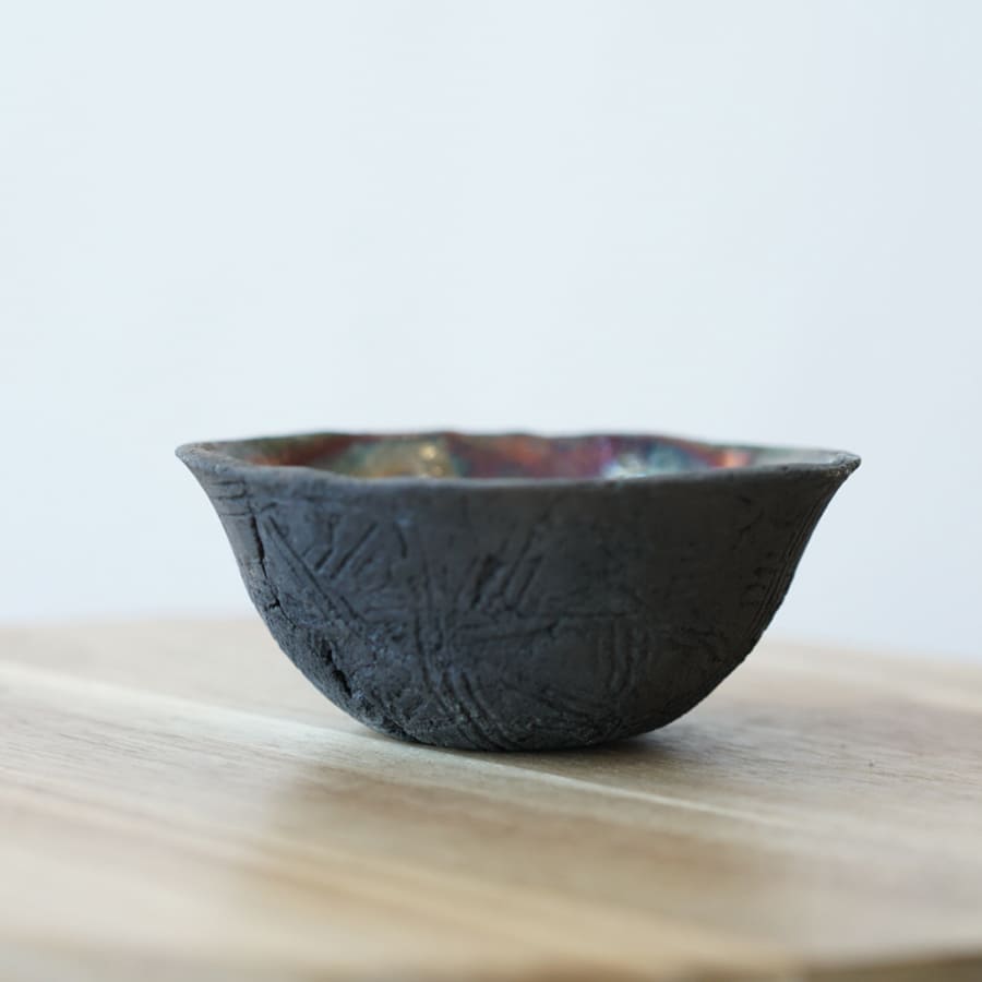 Black Clay Glazed Cup