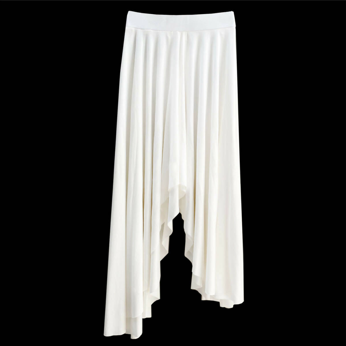 Asymmetric cream skirt