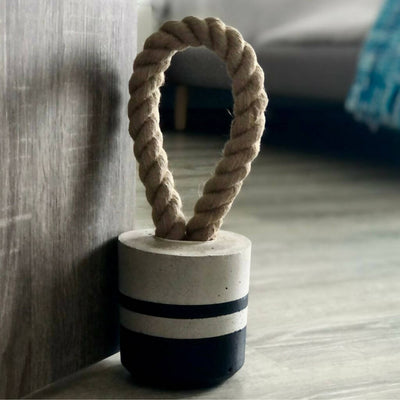 Mini Concrete Doorstop with Black Paint