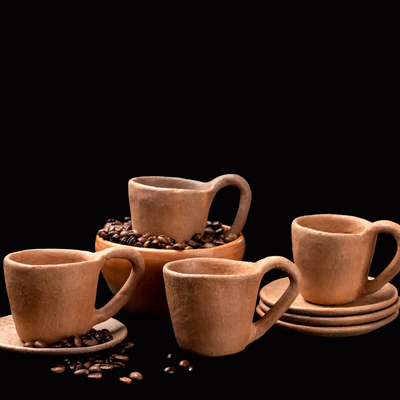 Tlahuitoltepec Rustic Espresso Cup And Saucer Set