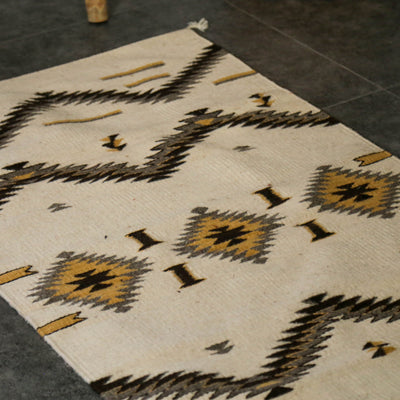 Cream Rhombus Rug