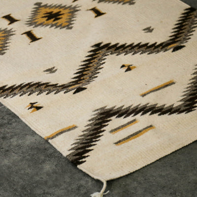 Cream Rhombus Rug