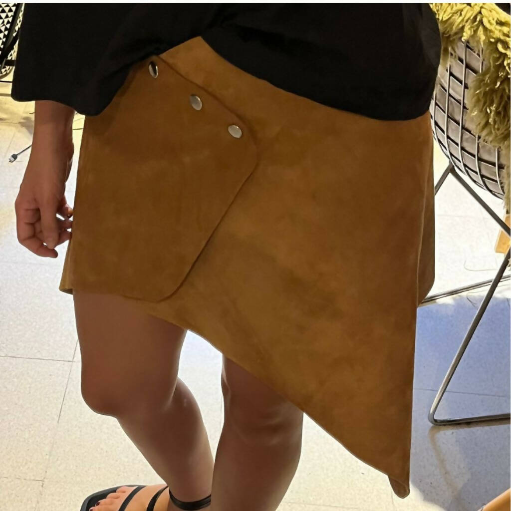 Moss Suede Skirt