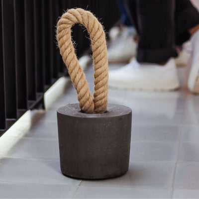 Black Concrete Doorstop